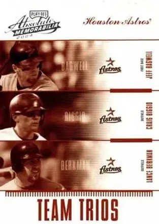 2004 Playoff Absolute Memorabilia #TTR-8 Team Trio Jeff Bagwell - Craig Biggio - Lance Berkman