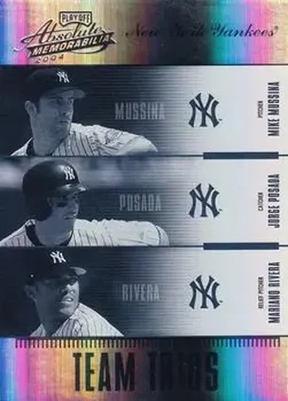 2004 Playoff Absolute Memorabilia #TTR-4 Team Trio Spectrum Mike Mussina - Jorge Posada - Mariano Rivera