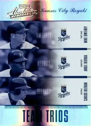 2004 Playoff Absolute Memorabilia #TTR-6 Team Trio Spectrum Carlos Beltran - Mike Sweeney - Angel Berroa