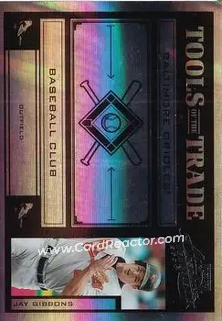 2004 Playoff Absolute Memorabilia - Tools of the Trade Black Spectrum #TT-65 - Jay Gibbons - Baltimore Orioles - Front