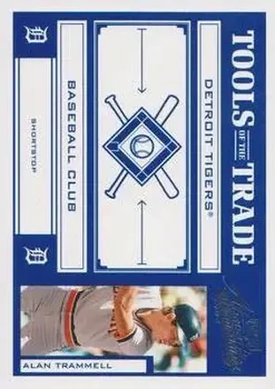 2004 Playoff Absolute Memorabilia - Tools of the Trade Blue #TT-3 - Alan Trammell - Detroit Tigers