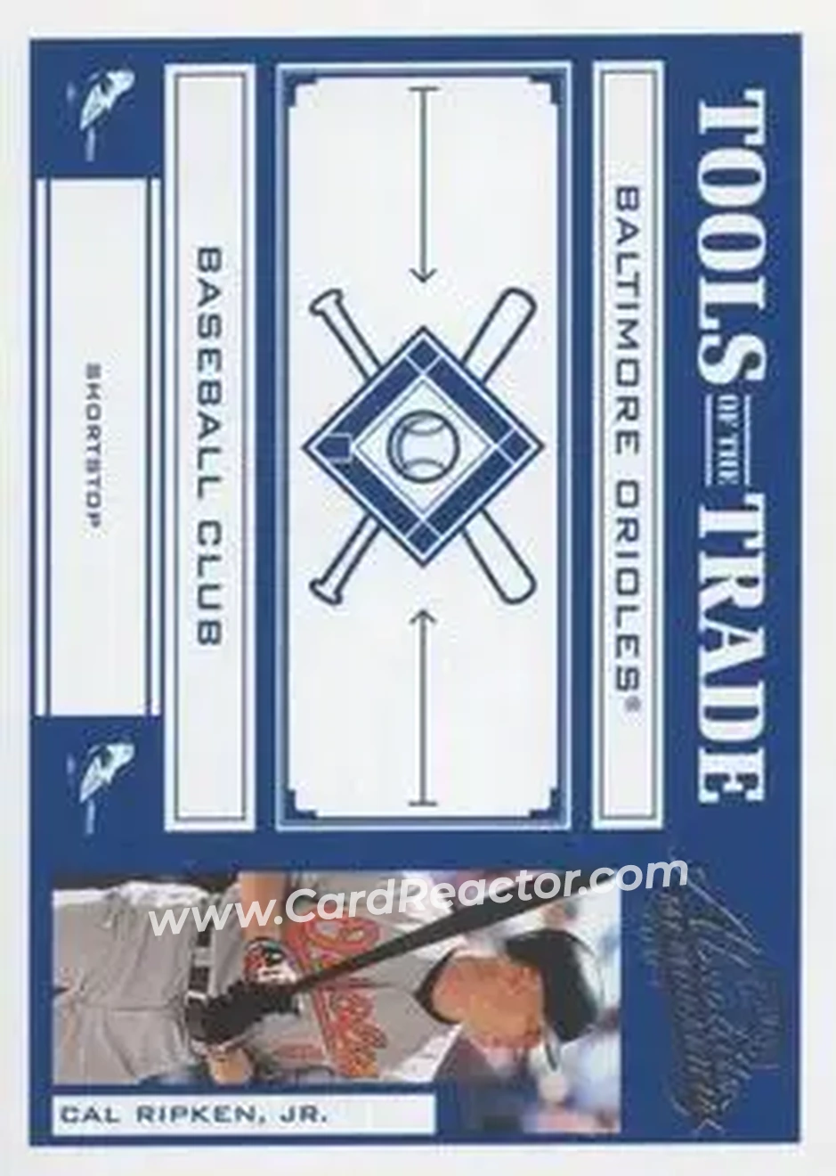 2004 Playoff Absolute Memorabilia - Tools of the Trade Blue #TT-25 - Cal Ripken - Baltimore Orioles - Front