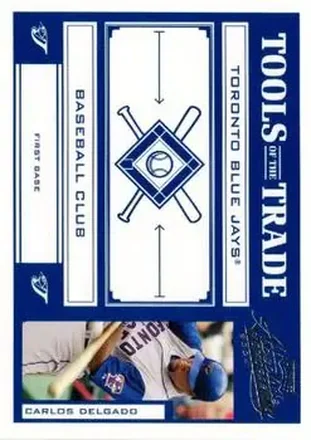 2004 Playoff Absolute Memorabilia - Tools of the Trade Blue #TT-28 - Carlos Delgado - Toronto Blue Jays