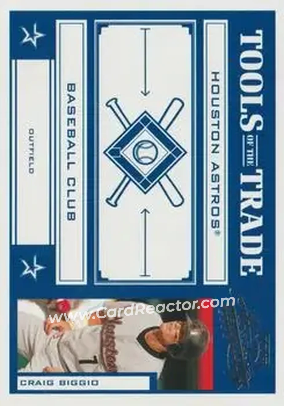 2004 Playoff Absolute Memorabilia - Tools of the Trade Blue #TT-33 - Craig Biggio - Houston Astros - Front