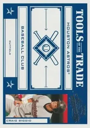 2004 Playoff Absolute Memorabilia - Tools of the Trade Blue #TT-33 - Craig Biggio - Houston Astros