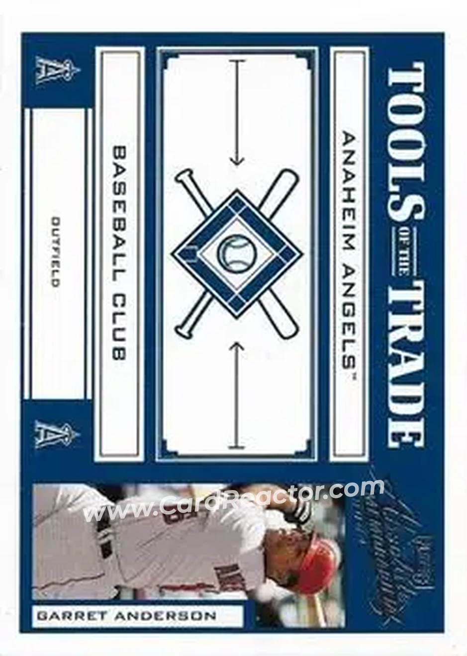 2004 Playoff Absolute Memorabilia - Tools of the Trade Blue #TT-50 - Garret Anderson - Anaheim Angels - Front