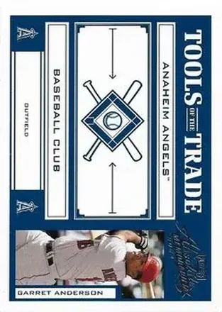 2004 Playoff Absolute Memorabilia - Tools of the Trade Blue #TT-50 - Garret Anderson - Anaheim Angels