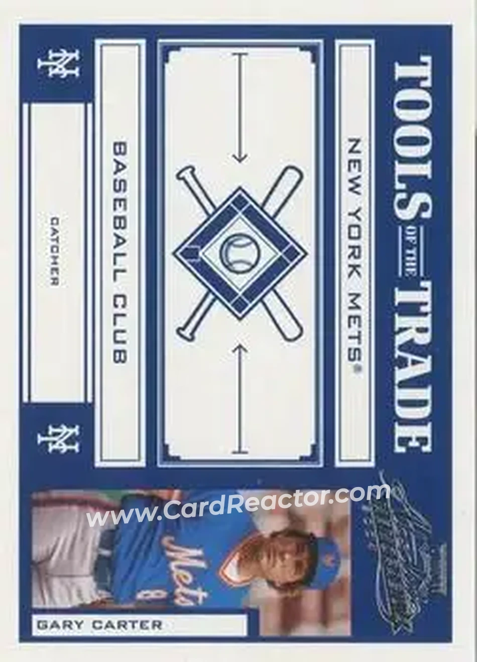 2004 Playoff Absolute Memorabilia - Tools of the Trade Blue #TT-51 - Gary Carter - New York Mets - Front