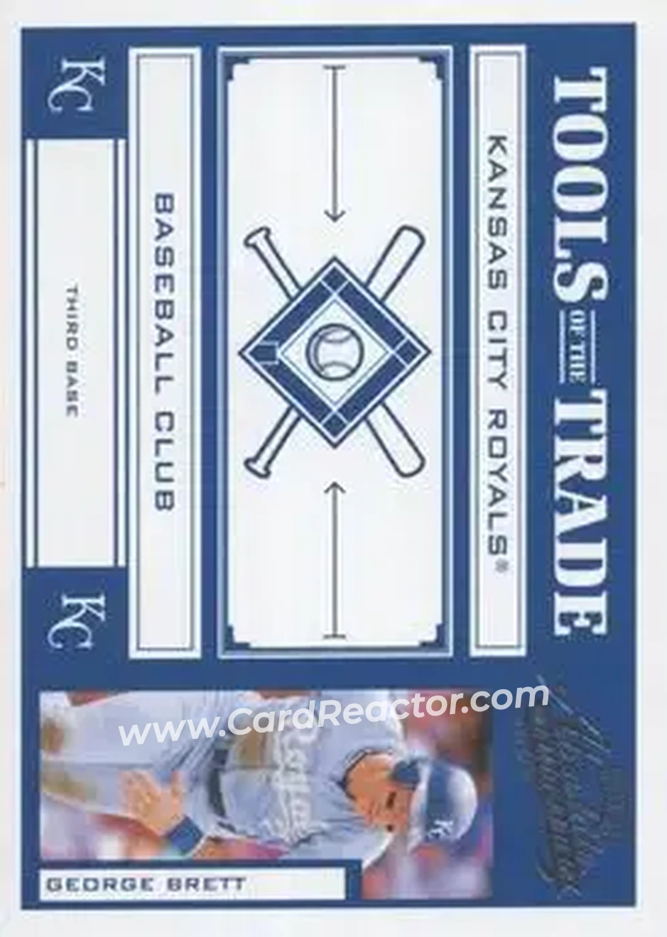 2004 Playoff Absolute Memorabilia - Tools of the Trade Blue #TT-54 - George Brett - Kansas City Royals - Front