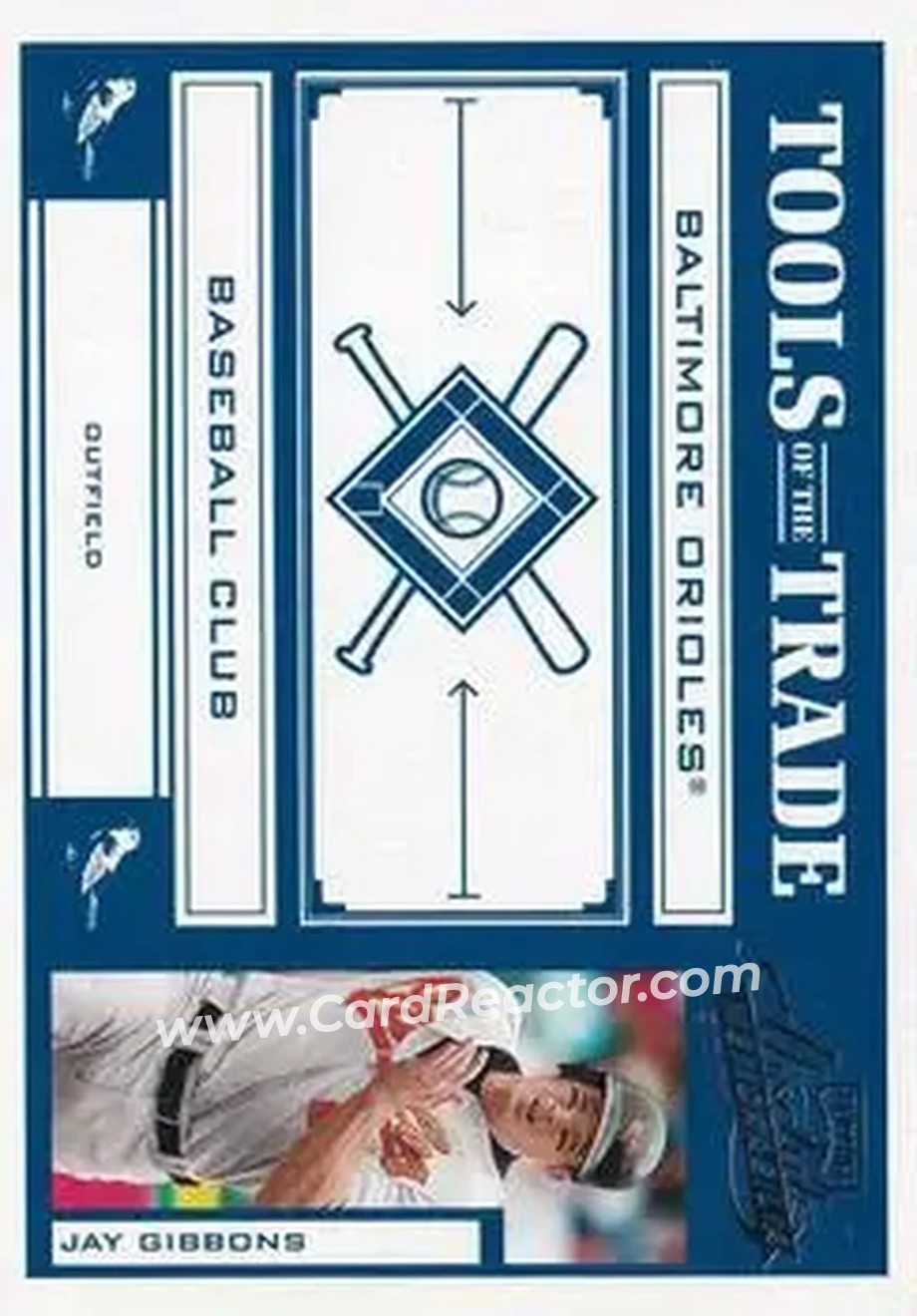 2004 Playoff Absolute Memorabilia - Tools of the Trade Blue #TT-65 - Jay Gibbons - Baltimore Orioles - Front