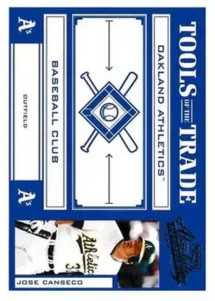 2004 Playoff Absolute Memorabilia - Tools of the Trade Blue #TT-72 - Jose Canseco - Oakland Athletics
