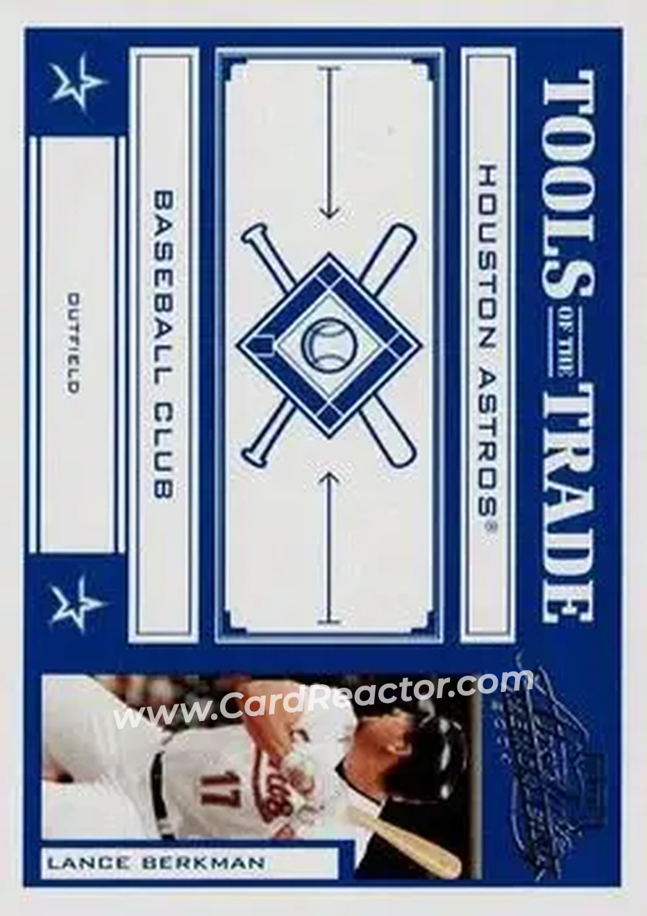 2004 Playoff Absolute Memorabilia - Tools of the Trade Blue #TT-80 - Lance Berkman - Houston Astros - Front