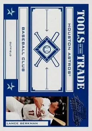 2004 Playoff Absolute Memorabilia - Tools of the Trade Blue #TT-80 - Lance Berkman - Houston Astros