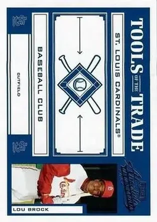 2004 Playoff Absolute Memorabilia - Tools of the Trade Blue #TT-81 - Lou Brock - St. Louis Cardinals