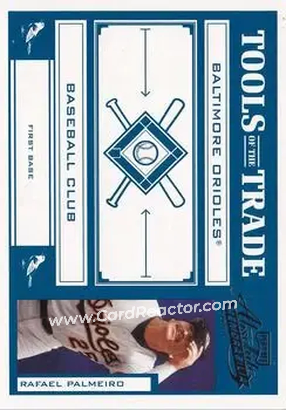 2004 Playoff Absolute Memorabilia - Tools of the Trade Blue #TT-116 - Rafael Palmeiro - Baltimore Orioles - Front