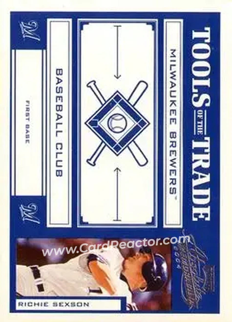 2004 Playoff Absolute Memorabilia - Tools of the Trade Blue #TT-120 - Richie Sexson - Milwaukee Brewers - Front