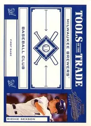 2004 Playoff Absolute Memorabilia - Tools of the Trade Blue #TT-120 - Richie Sexson - Milwaukee Brewers