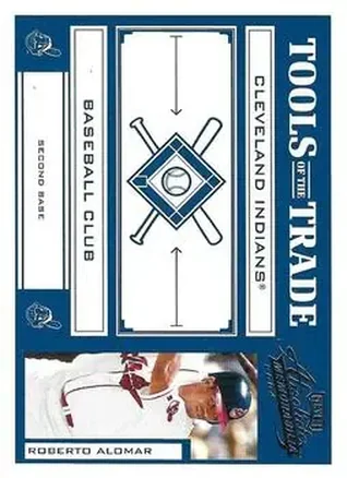 2004 Playoff Absolute Memorabilia - Tools of the Trade Blue #TT-124 - Roberto Alomar - Cleveland Indians