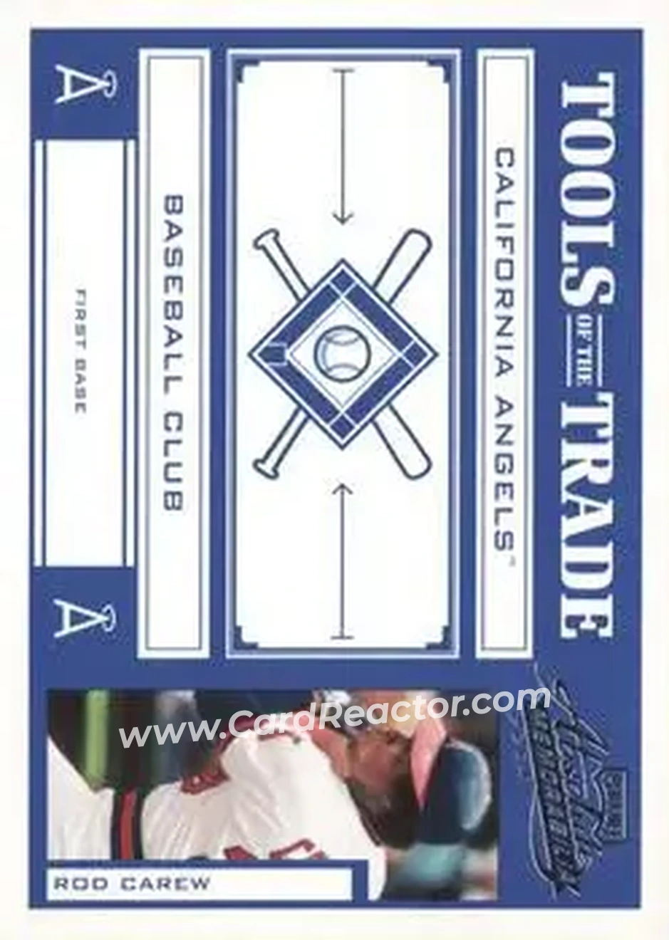 2004 Playoff Absolute Memorabilia - Tools of the Trade Blue #TT-126 - Rod Carew - California Angels - Front