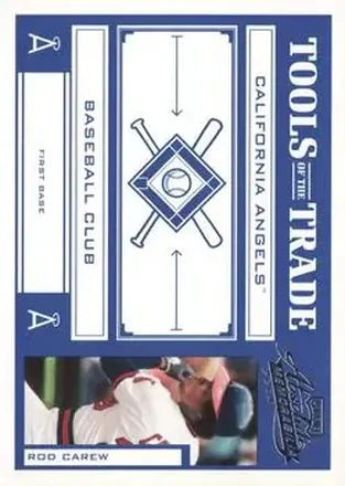 2004 Playoff Absolute Memorabilia - Tools of the Trade Blue #TT-126 - Rod Carew - California Angels
