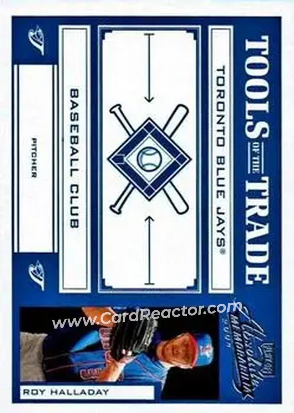 2004 Playoff Absolute Memorabilia - Tools of the Trade Blue #TT-129 - Roy Halladay - Toronto Blue Jays - Front