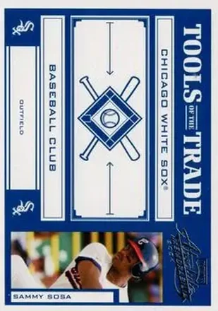 2004 Playoff Absolute Memorabilia - Tools of the Trade Blue #TT-134 - Sammy Sosa - Chicago White Sox