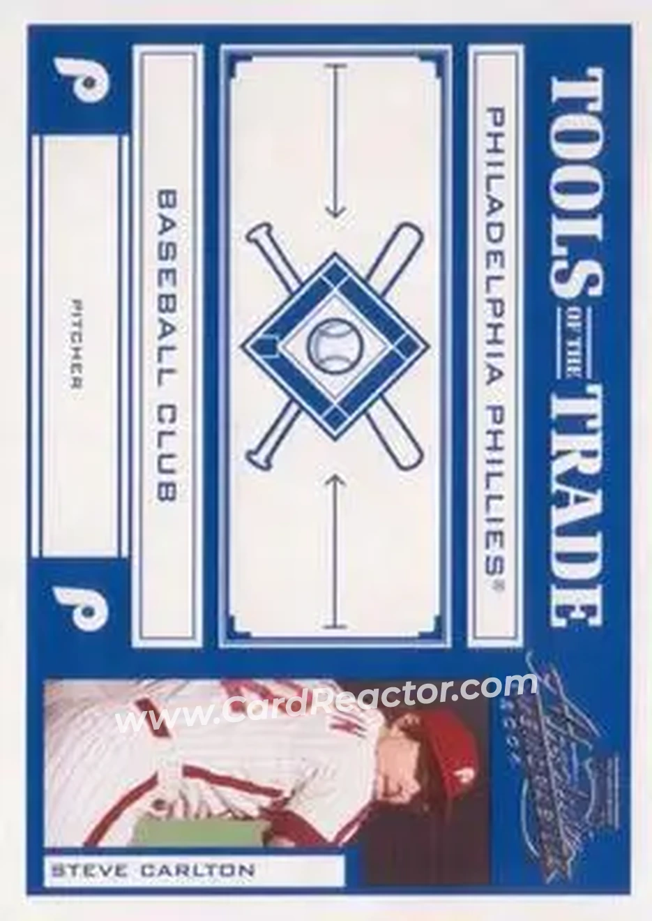 2004 Playoff Absolute Memorabilia - Tools of the Trade Blue #TT-137 - Steve Carlton - Philadelphia Phillies - Front