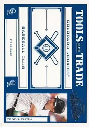 2004 Playoff Absolute Memorabilia - Tools of the Trade Blue #TT-139 - Todd Helton - Colorado Rockies