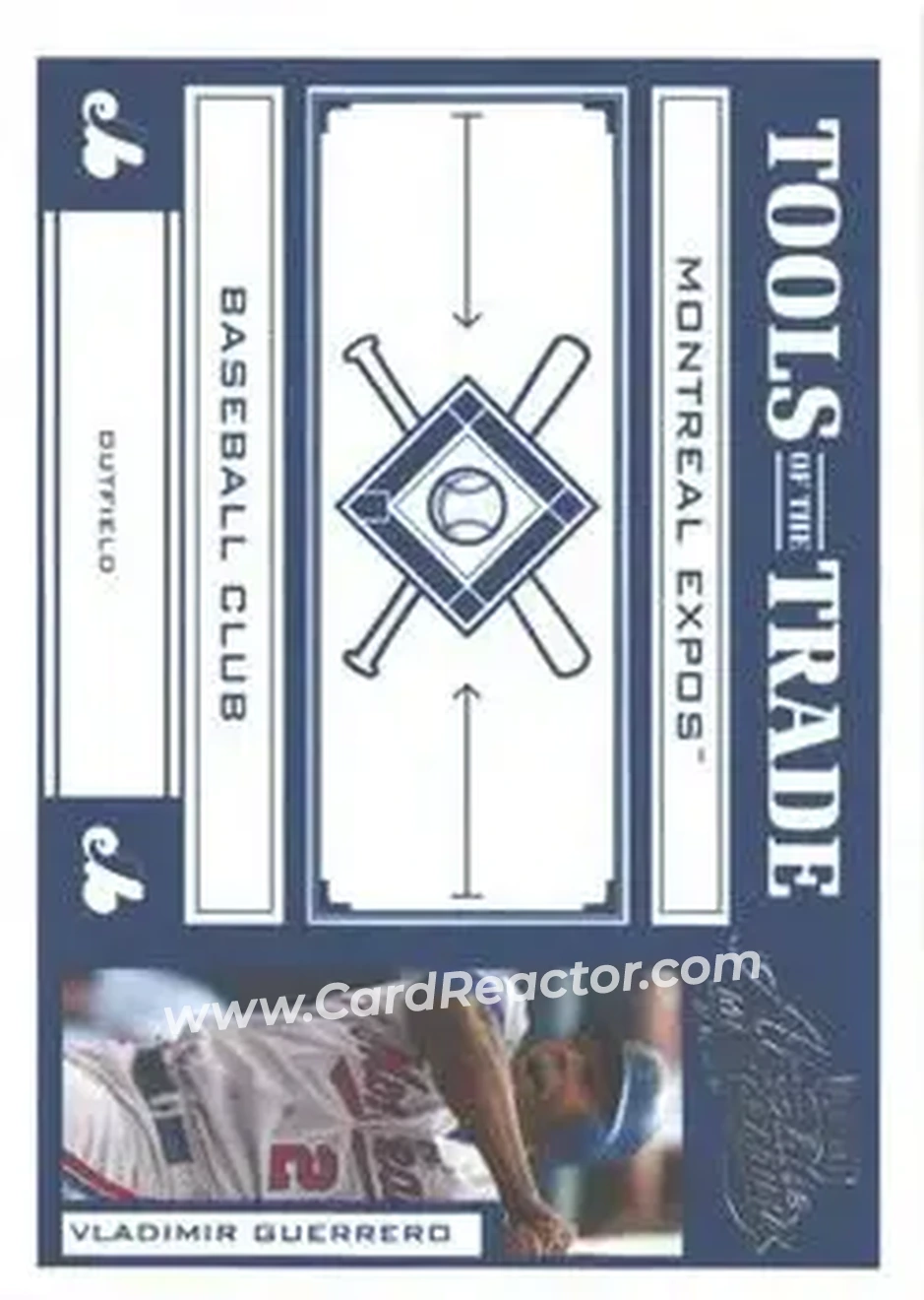 2004 Playoff Absolute Memorabilia - Tools of the Trade Blue #TT-149 - Vladimir Guerrero - Montreal Expos - Front
