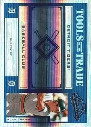 2004 Playoff Absolute Memorabilia - Tools of the Trade Blue Spectrum #TT-3 - Alan Trammell - Detroit Tigers