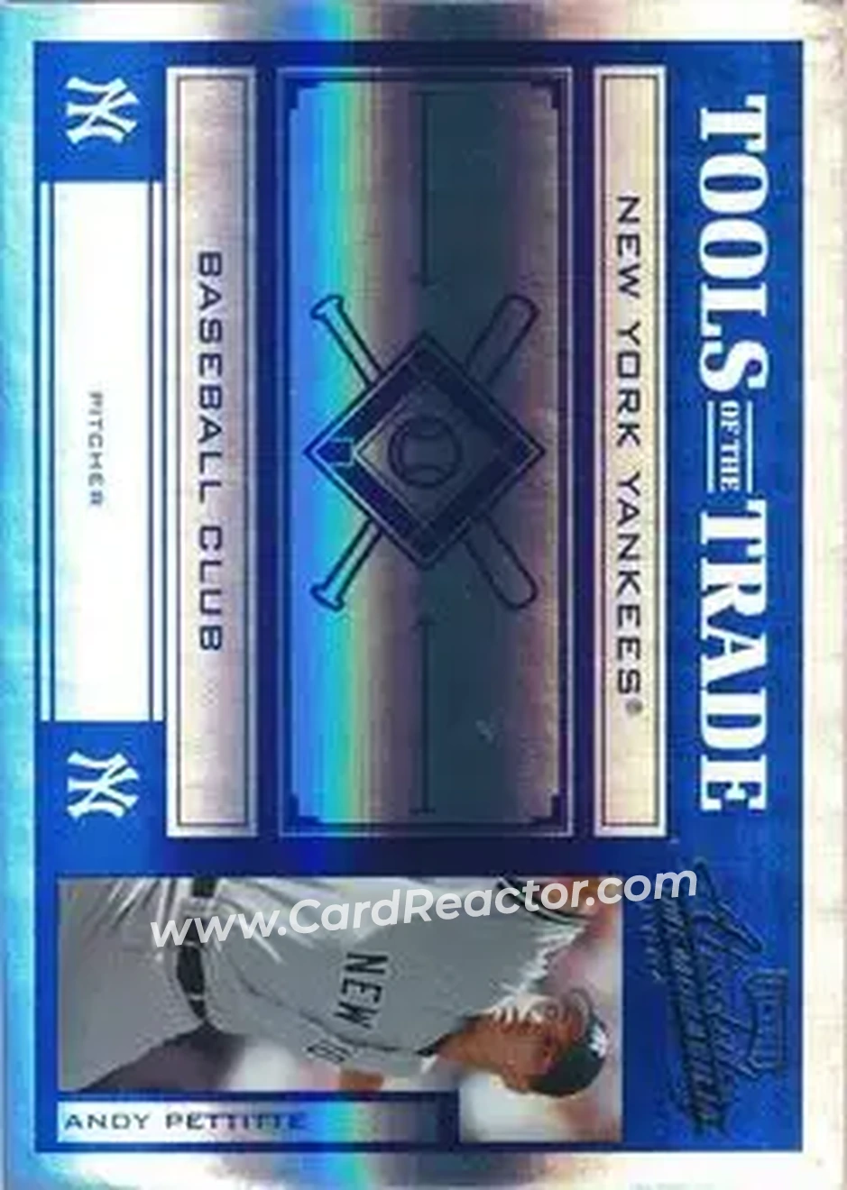 2004 Playoff Absolute Memorabilia - Tools of the Trade Blue Spectrum #TT-14 - Andy Pettitte - New York Yankees - Front