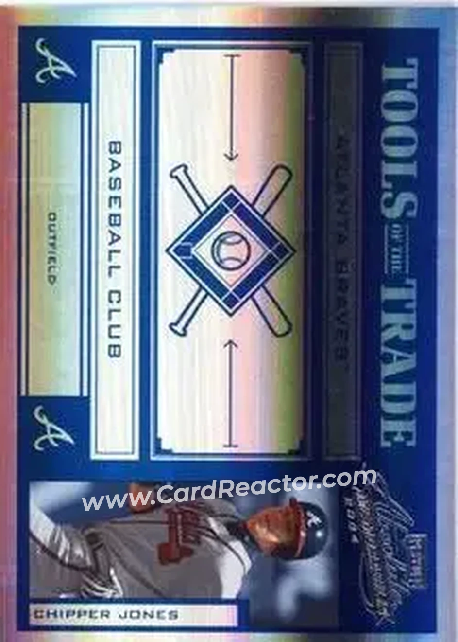 2004 Playoff Absolute Memorabilia - Tools of the Trade Blue Spectrum #TT-31 - Chipper Jones - Atlanta Braves - Front