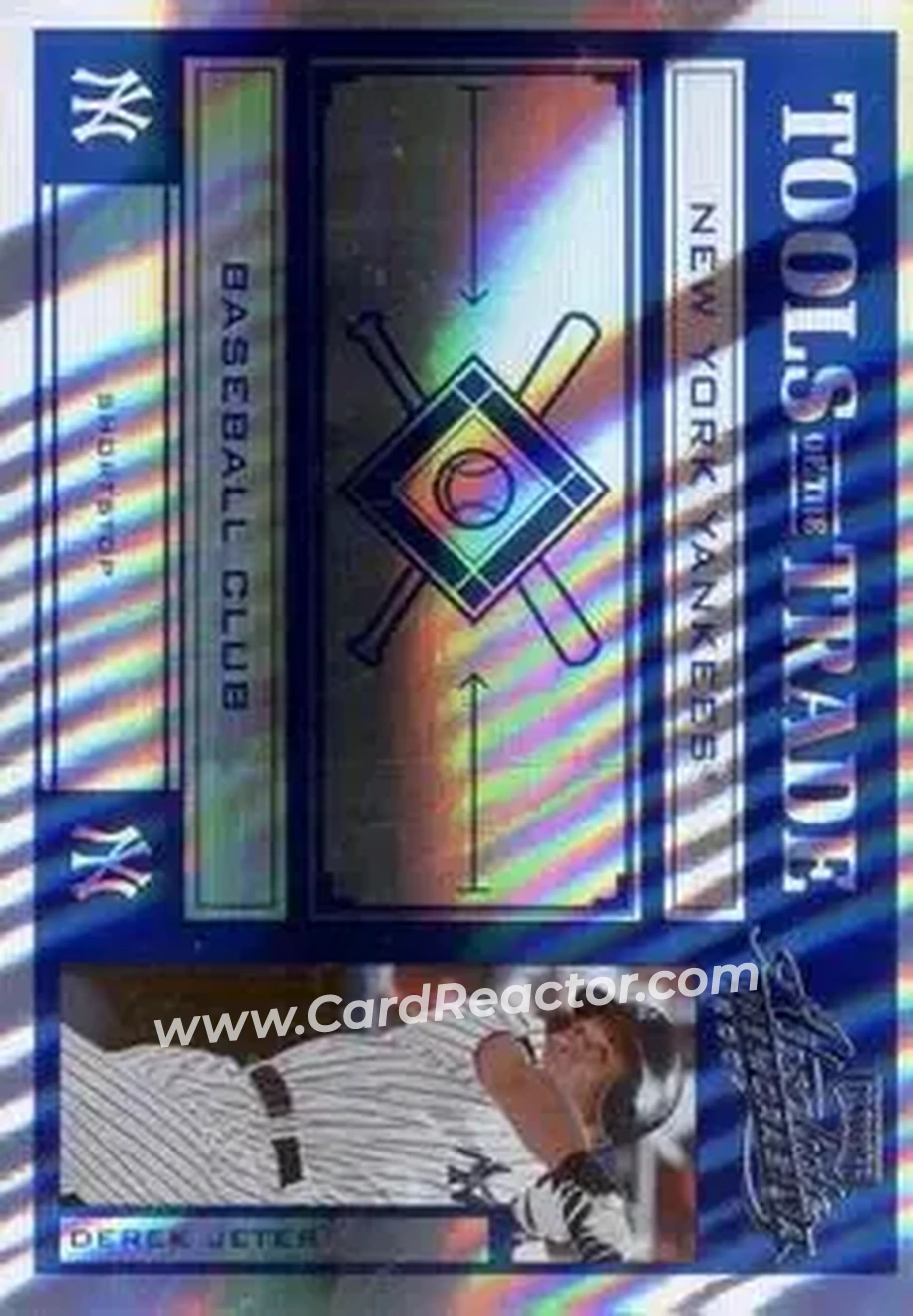 2004 Playoff Absolute Memorabilia - Tools of the Trade Blue Spectrum #TT-39 - Derek Jeter - New York Yankees - Front