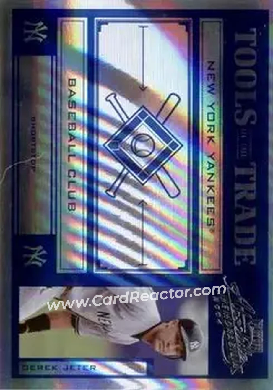 2004 Playoff Absolute Memorabilia - Tools of the Trade Blue Spectrum #TT-40 - Derek Jeter - New York Yankees - Front