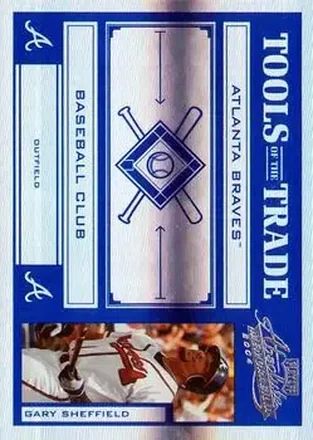 2004 Playoff Absolute Memorabilia - Tools of the Trade Blue Spectrum #TT-52 - Gary Sheffield - Atlanta Braves