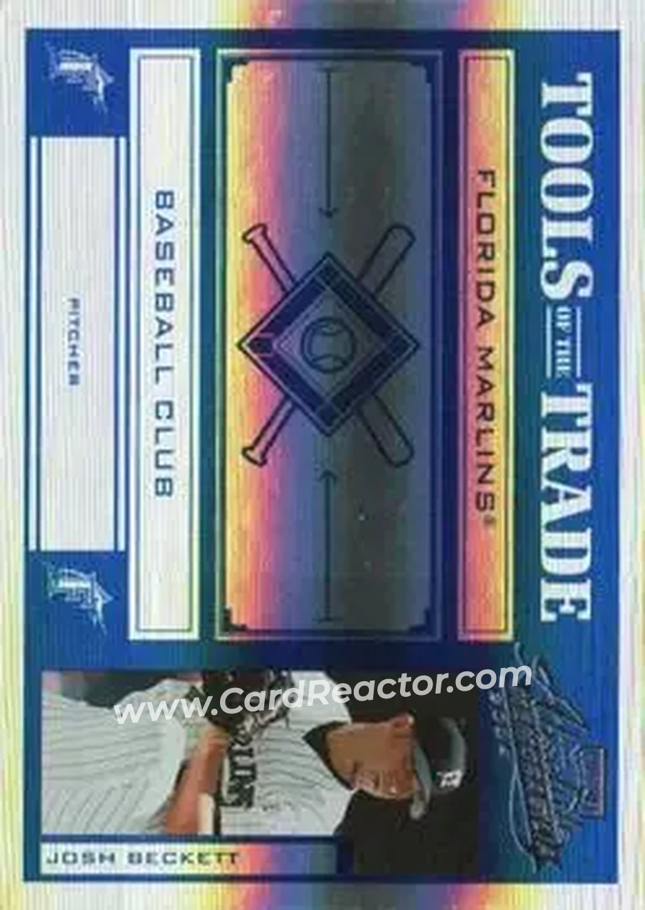 2004 Playoff Absolute Memorabilia - Tools of the Trade Blue Spectrum #TT-74 - Josh Beckett - Florida Marlins - Front