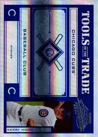 2004 Playoff Absolute Memorabilia - Tools of the Trade Blue Spectrum #TT-77 - Kerry Wood - Chicago Cubs