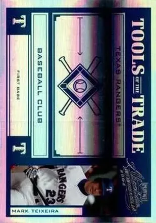 2004 Playoff Absolute Memorabilia - Tools of the Trade Blue Spectrum #TT-92 - Mark Teixeira - Texas Rangers