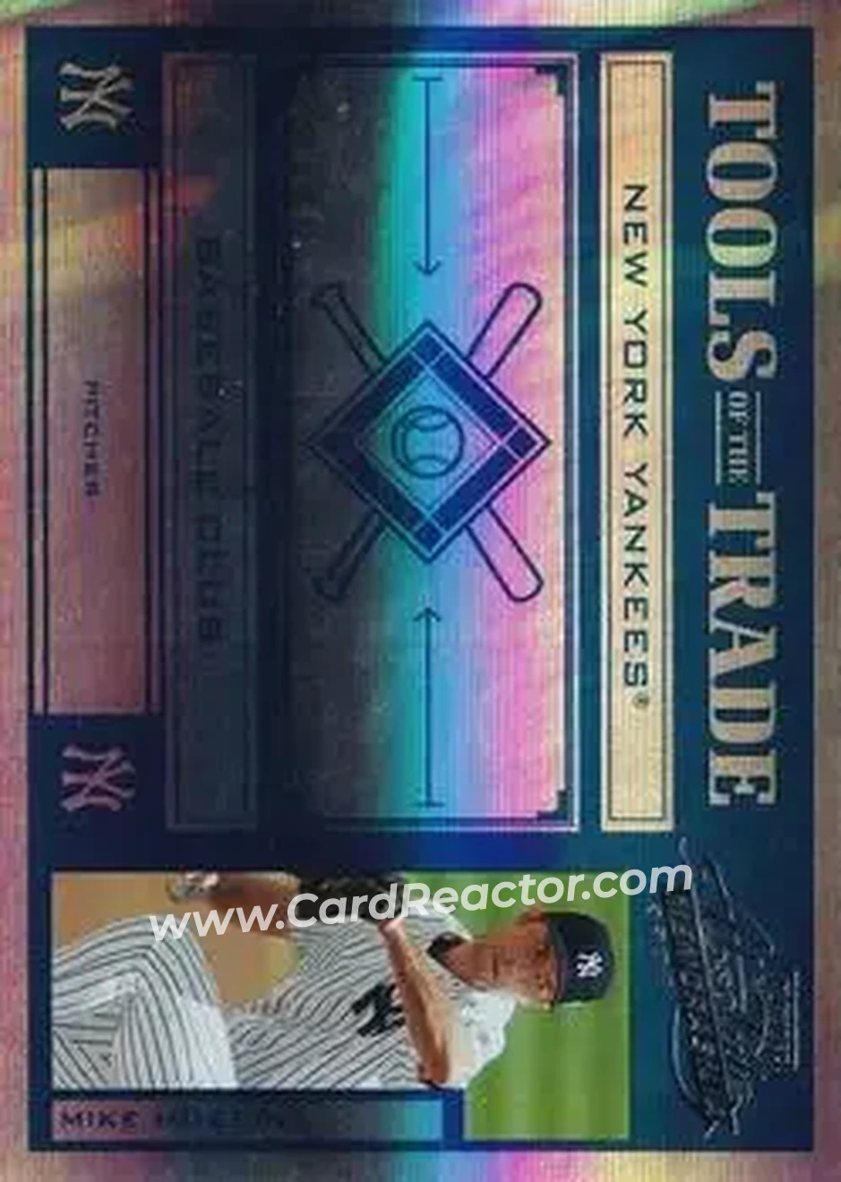 2004 Playoff Absolute Memorabilia - Tools of the Trade Blue Spectrum #TT-98 - Mike Mussina - New York Yankees - Front