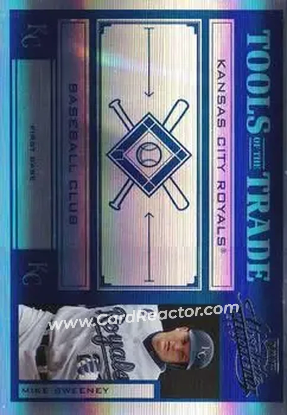 2004 Playoff Absolute Memorabilia - Tools of the Trade Blue Spectrum #TT-104 - Mike Sweeney - Kansas City Royals - Front 2004 Playoff Absolute Memorabilia - Tools of the Trade Blue Spectrum #TT-104 - Mike Sweeney - Kansas City Royals - Front