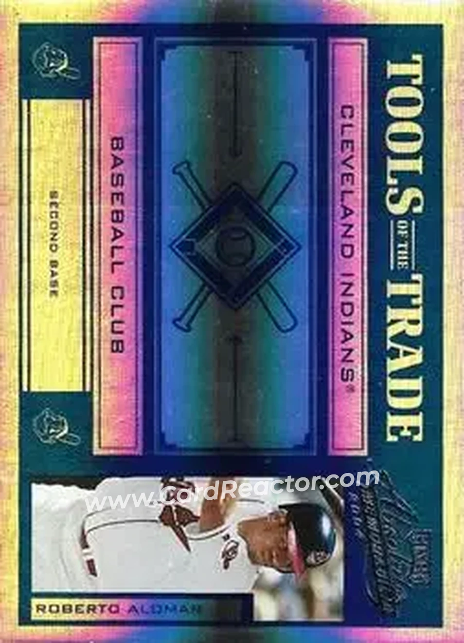 2004 Playoff Absolute Memorabilia - Tools of the Trade Blue Spectrum #TT-124 - Roberto Alomar - Cleveland Indians - Front 2004 Playoff Absolute Memorabilia - Tools of the Trade Blue Spectrum #TT-124 - Roberto Alomar - Cleveland Indians - Front