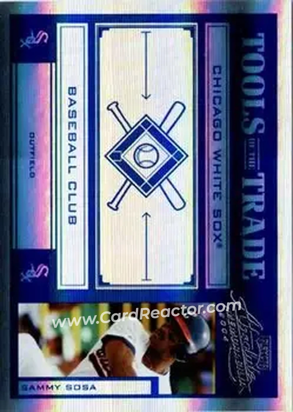 2004 Playoff Absolute Memorabilia - Tools of the Trade Blue Spectrum #TT-134 - Sammy Sosa - Chicago White Sox - Front