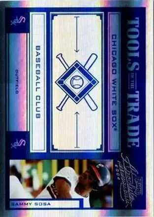 2004 Playoff Absolute Memorabilia - Tools of the Trade Blue Spectrum #TT-134 - Sammy Sosa - Chicago White Sox