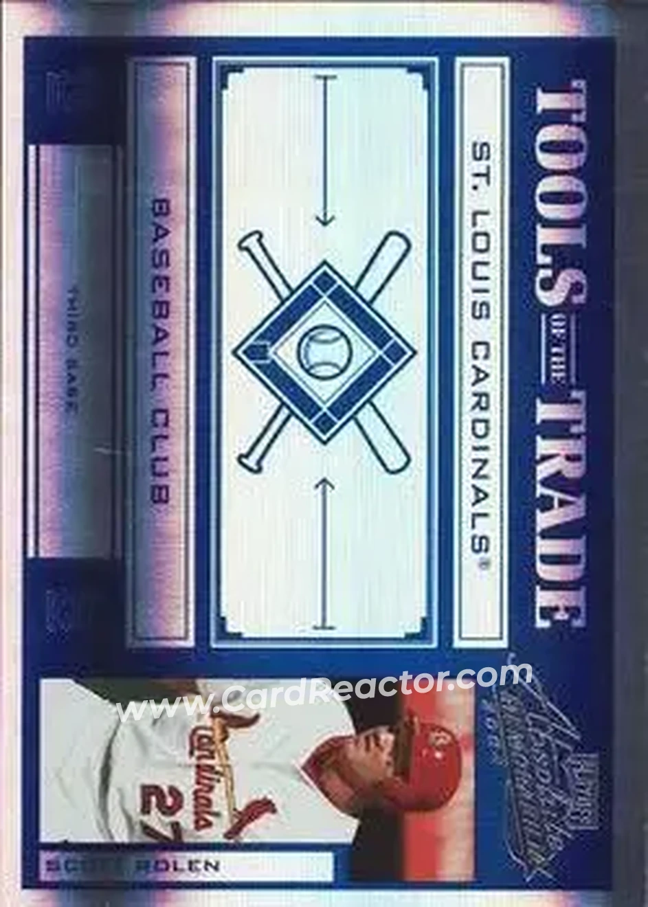 2004 Playoff Absolute Memorabilia - Tools of the Trade Blue Spectrum #TT-135 - Scott Rolen - St. Louis Cardinals - Front