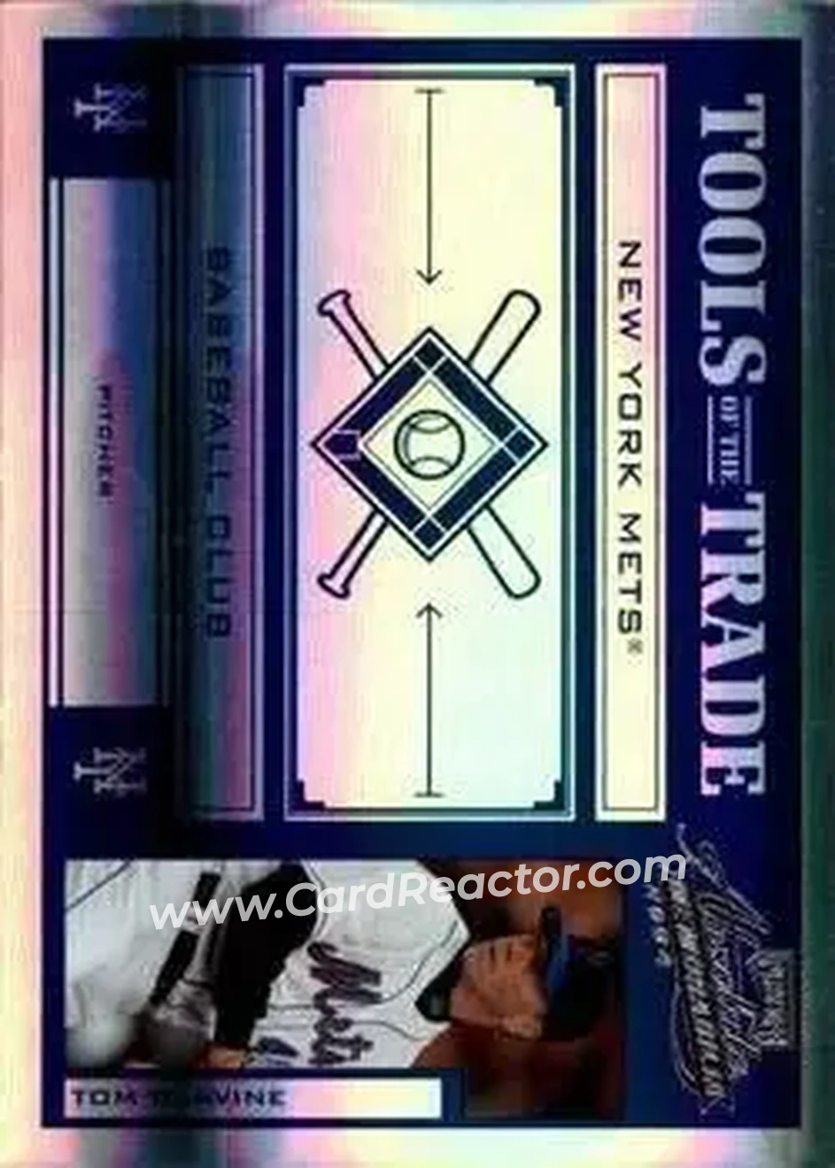 2004 Playoff Absolute Memorabilia - Tools of the Trade Blue Spectrum #TT-142 - Tom Glavine - New York Mets - Front 2004 Playoff Absolute Memorabilia - Tools of the Trade Blue Spectrum #TT-142 - Tom Glavine - New York Mets - Front