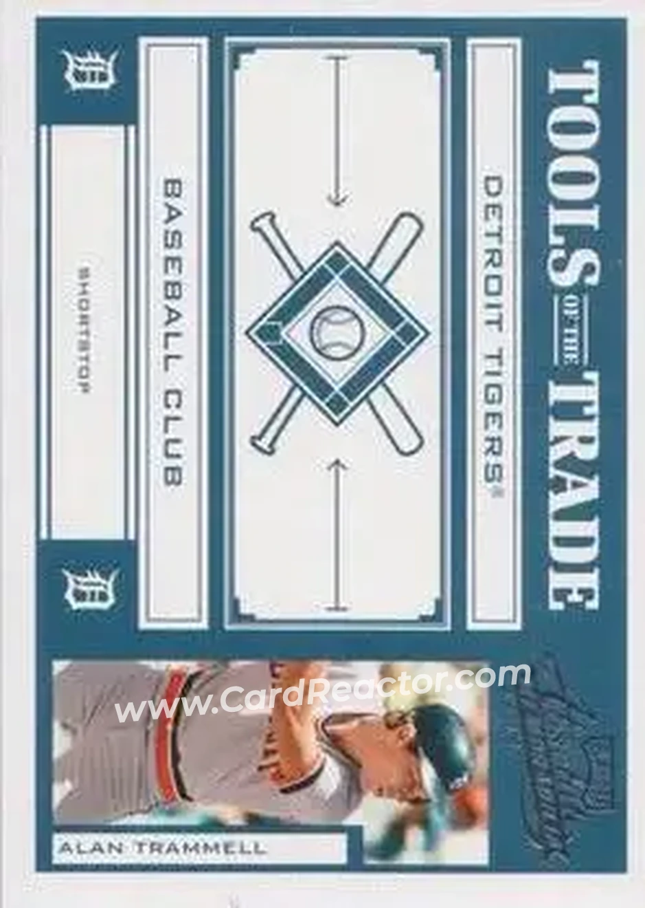 2004 Playoff Absolute Memorabilia - Tools of the Trade Green #TT-3 - Alan Trammell - Detroit Tigers - Front