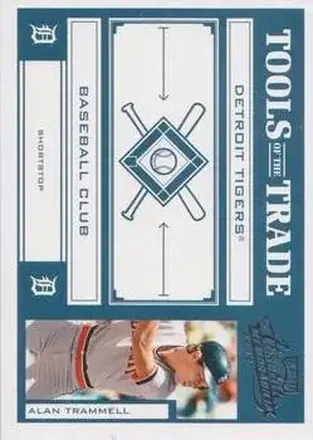 2004 Playoff Absolute Memorabilia - Tools of the Trade Green #TT-3 - Alan Trammell - Detroit Tigers