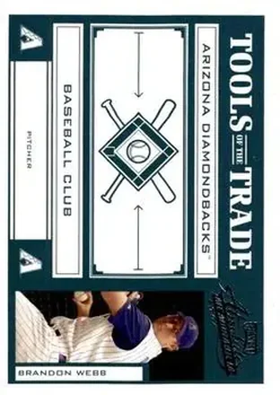 2004 Playoff Absolute Memorabilia - Tools of the Trade Green #TT-22 - Brandon Webb - Arizona Diamondbacks