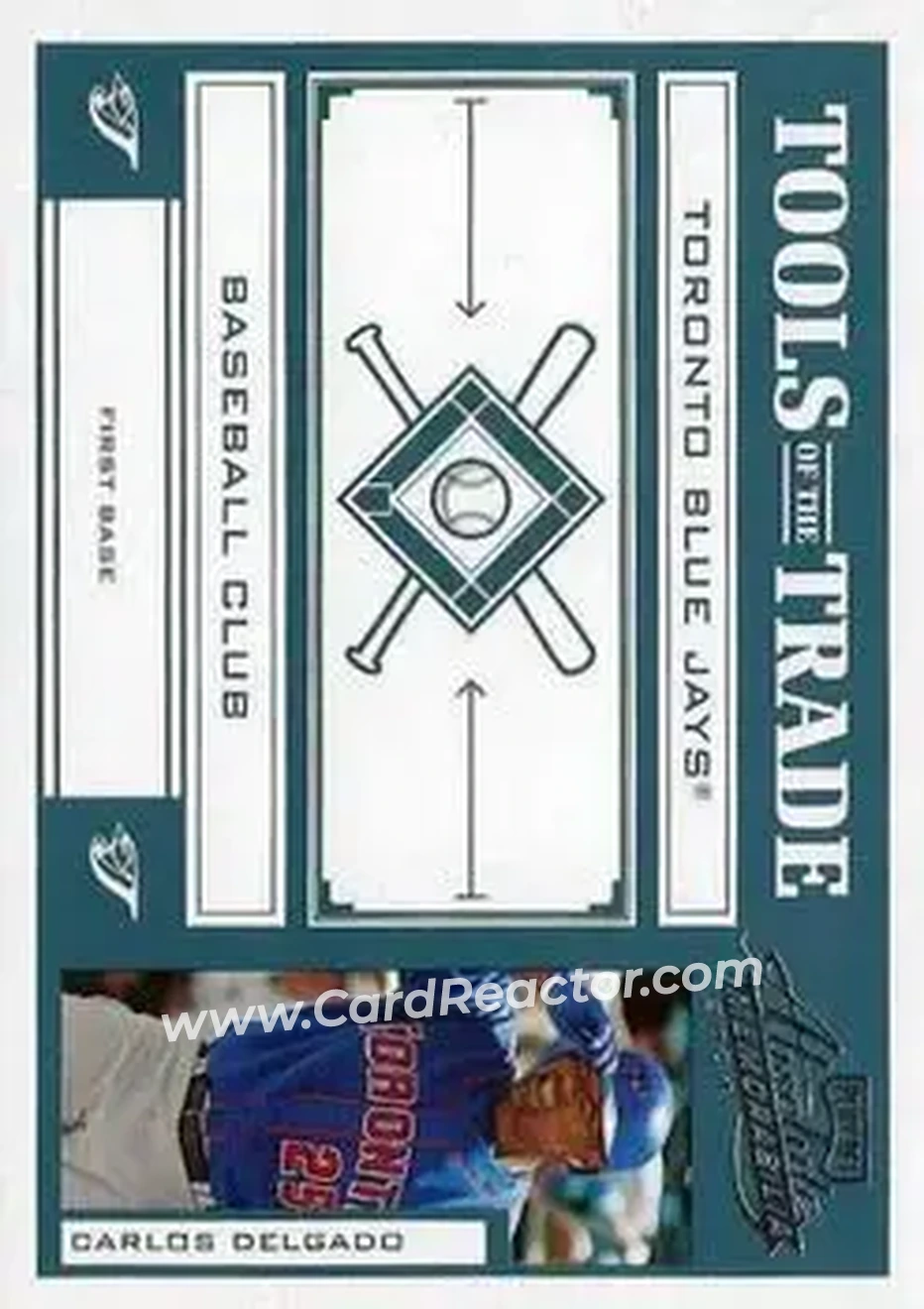 2004 Playoff Absolute Memorabilia - Tools of the Trade Green #TT-27 - Carlos Delgado - Toronto Blue Jays - Front