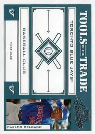2004 Playoff Absolute Memorabilia - Tools of the Trade Green #TT-27 - Carlos Delgado - Toronto Blue Jays